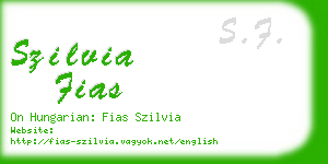 szilvia fias business card